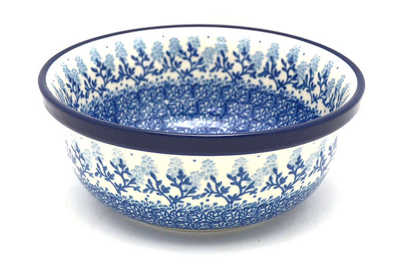 Polish Pottery Bowl - Salad - Blue Bonnets