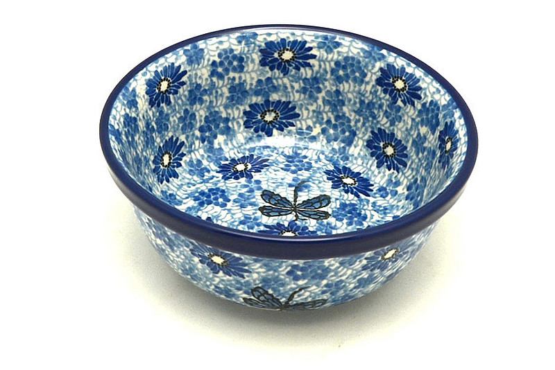 Ceramika Artystyczna Polish Pottery Bowl - Salad - Blue Dragonfly 209-2999a (Ceramika Artystyczna)