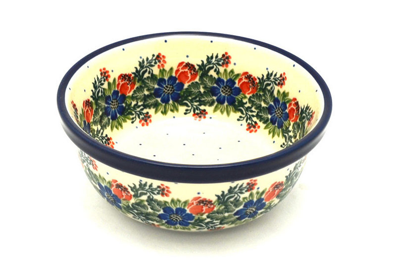 Ceramika Artystyczna Polish Pottery Bowl - Salad - Garden Party 209-1535a (Ceramika Artystyczna)