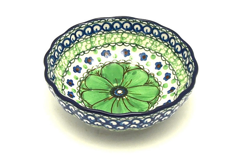 Ceramika Artystyczna Polish Pottery Bowl - Shallow Scalloped - Small - Unikat Signature U408A 023-U408A (Ceramika Artystyczna)