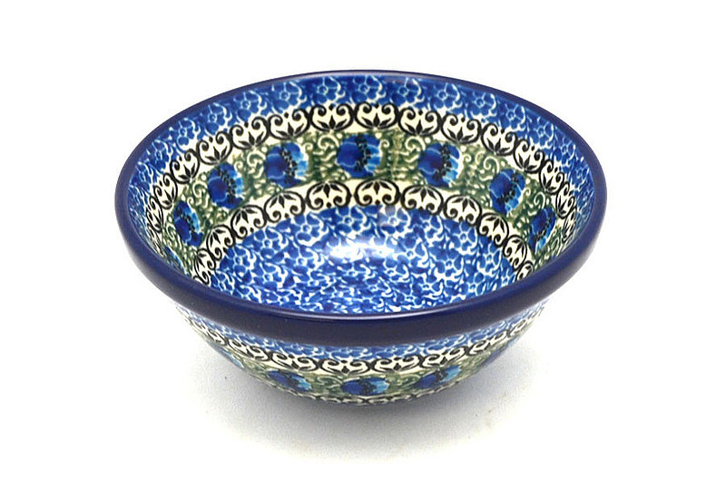 Ceramika Artystyczna Polish Pottery Bowl - Small Nesting (5 1/2") - Peacock Feather 059-1513a (Ceramika Artystyczna)