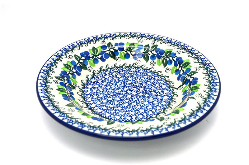 Ceramika Artystyczna Polish Pottery Bowl - Soup/Pasta - Blue Berries 014-1416a (Ceramika Artystyczna)
