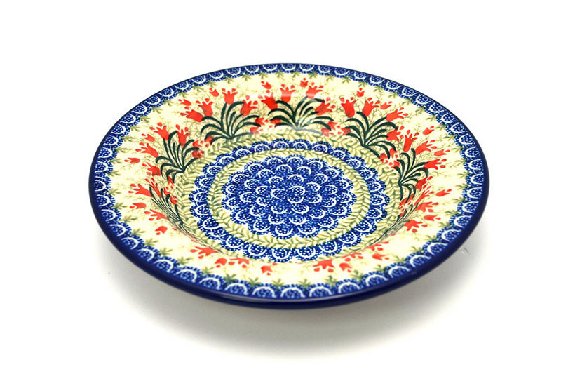 Ceramika Artystyczna Polish Pottery Bowl - Soup/Pasta - Crimson Bells 014-1437a (Ceramika Artystyczna)