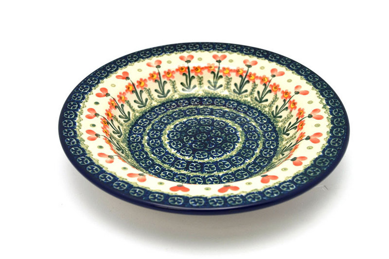 Ceramika Artystyczna Polish Pottery Bowl - Soup/Pasta - Peach Spring Daisy 014-560a (Ceramika Artystyczna)