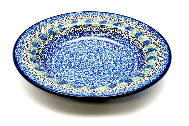 Ceramika Artystyczna Polish Pottery Bowl - Soup/Pasta - Peacock Feather 014-1513a (Ceramika Artystyczna)