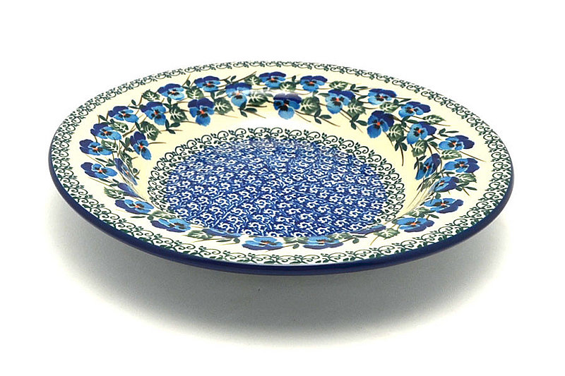 Ceramika Artystyczna Polish Pottery Bowl - Soup/Pasta - Winter Viola 014-2273a (Ceramika Artystyczna)