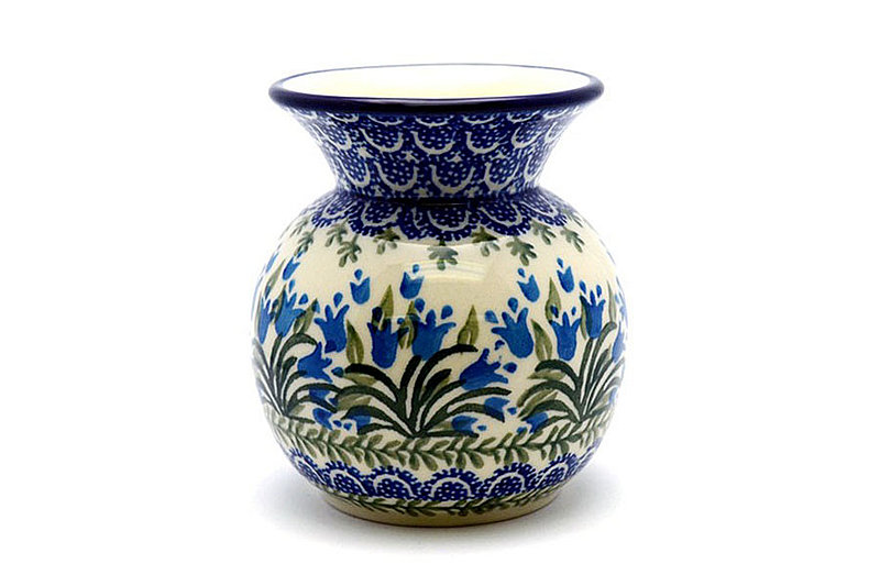 Polish Pottery Bubble Vase - Blue Bells