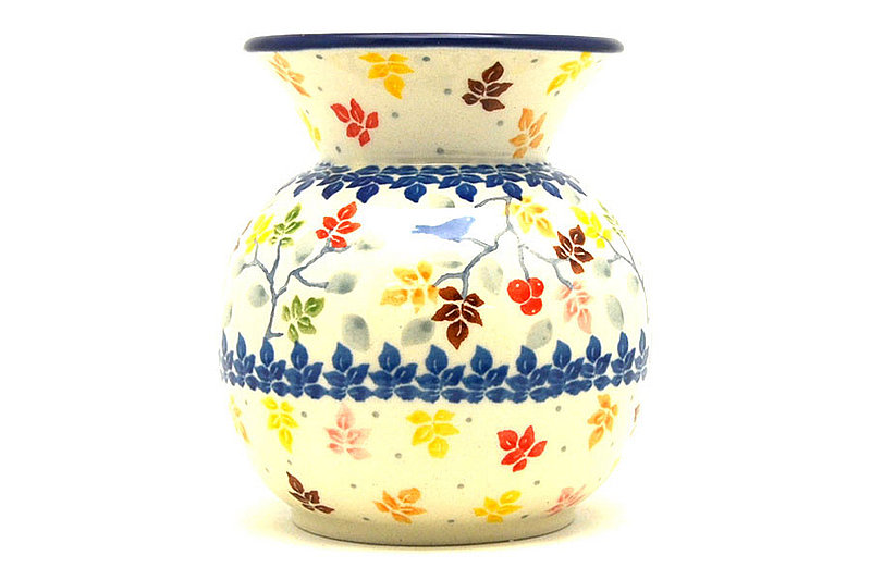Ceramika Artystyczna Polish Pottery Bubble Vase - Bluebird Vine 048-3208a (Ceramika Artystyczna)