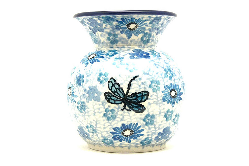 Polish Pottery Bubble Vase - Misty Dragonfly