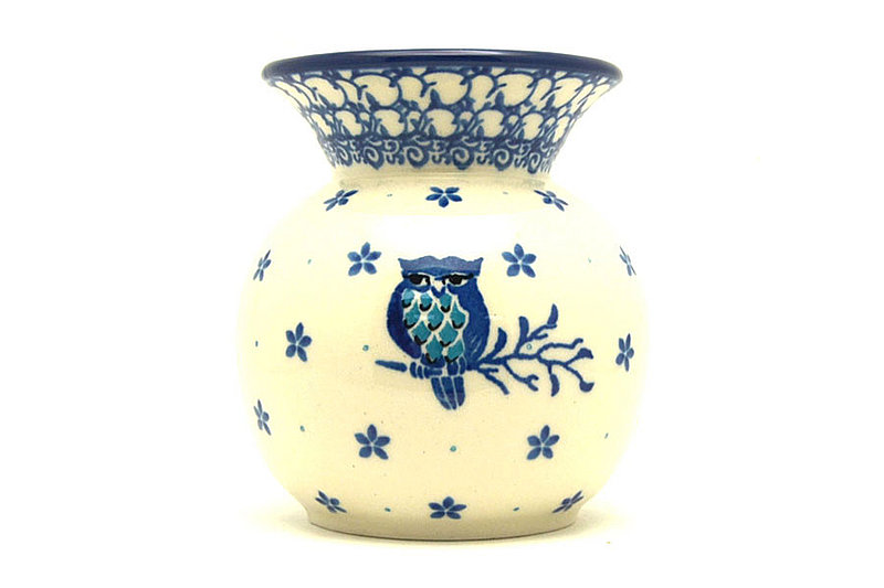 Polish Pottery Bubble Vase - Night Owl