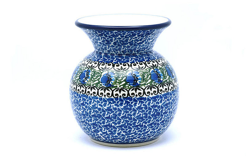 Polish Pottery Bubble Vase - Peacock Feather