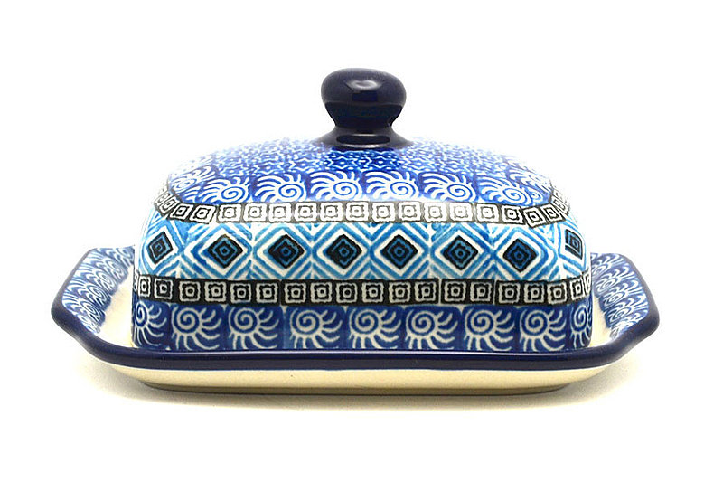Ceramika Artystyczna Polish Pottery Butter Dish - Aztec Sky 295-1917a (Ceramika Artystyczna)