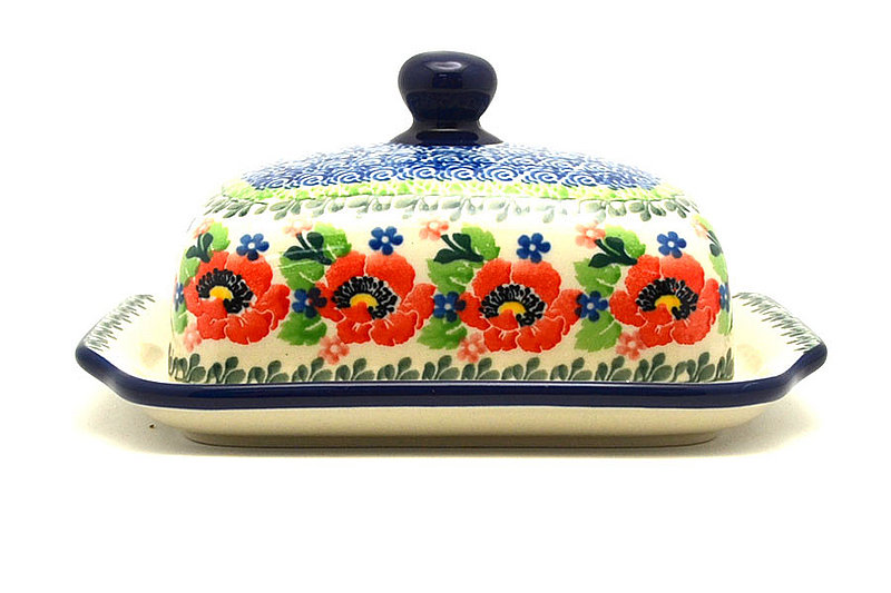 Ceramika Artystyczna Polish Pottery Butter Dish - Danish Garden 295-3219a (Ceramika Artystyczna)