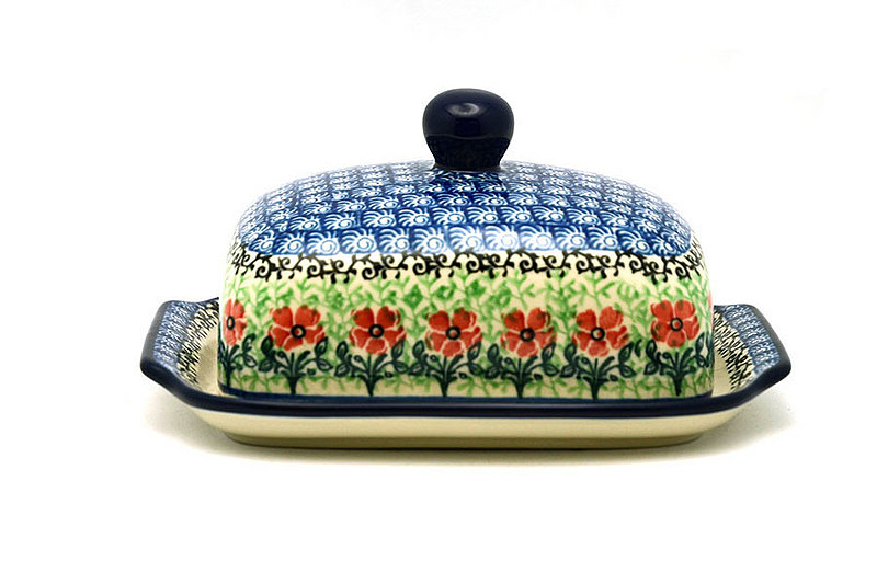 Ceramika Artystyczna Polish Pottery Butter Dish - Maraschino 295-1916a (Ceramika Artystyczna)