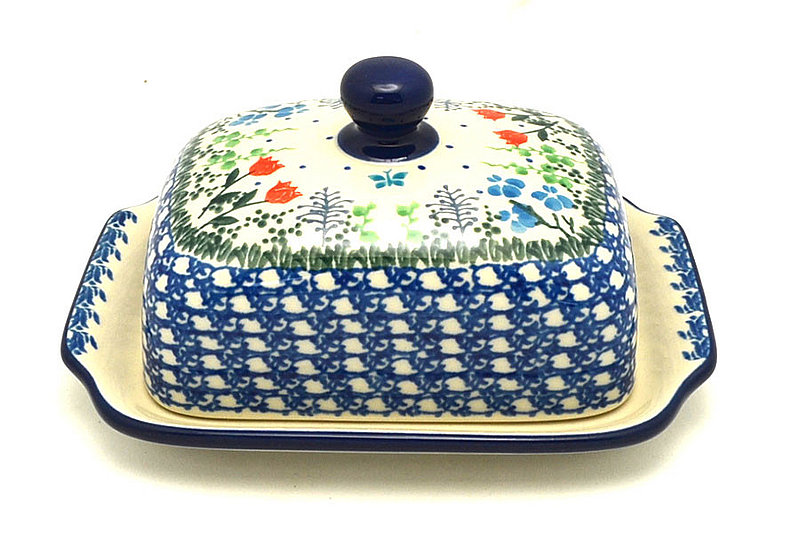 Ceramika Artystyczna Polish Pottery Butter Dish - Tulip Horizon 295-2903a (Ceramika Artystyczna)