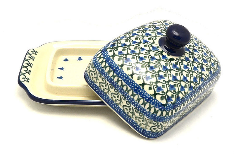 Ceramika Artystyczna Polish Pottery Butter Dish - Tulip Trellis 295-0585a (Ceramika Artystyczna)
