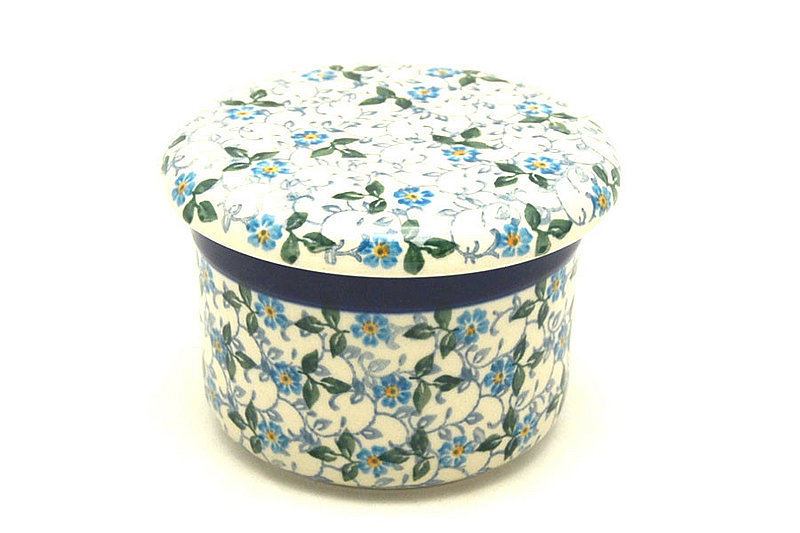 Ceramika Artystyczna Polish Pottery Butter Keeper - Forget-Me-Knot 270-2089a (Ceramika Artystyczna)