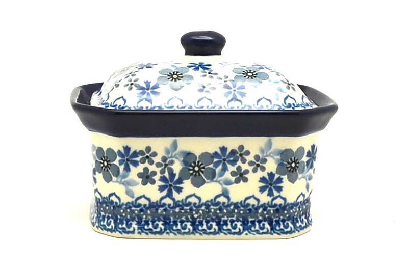 Ceramika Artystyczna Polish Pottery Cake Box - Small - Blue Horizon 385-2333a (Ceramika Artystyczna)