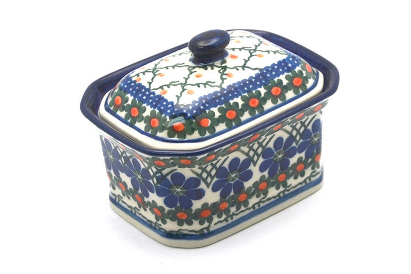 Ceramika Artystyczna Polish Pottery Cake Box - Small - Primrose 385-854a (Ceramika Artystyczna)