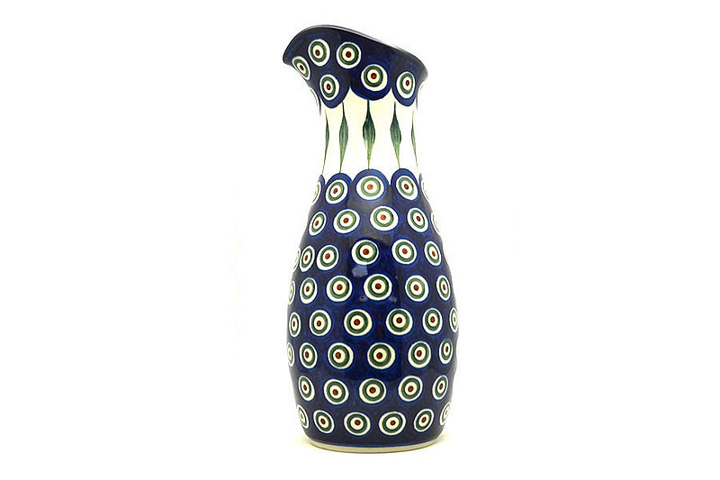 Ceramika Artystyczna Polish Pottery Carafe - 2 1/2 pint - Peacock D18-054a (Ceramika Artystyczna)
