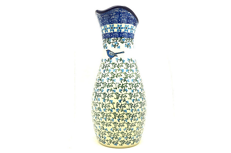 Ceramika Artystyczna Polish Pottery Carafe - 2 1/2 pint - Song Bird D18-1932a (Ceramika Artystyczna)