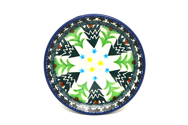 Polish Pottery Coaster - Christmas Trees