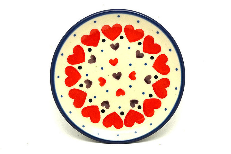 Polish Pottery Coaster - Love Struck