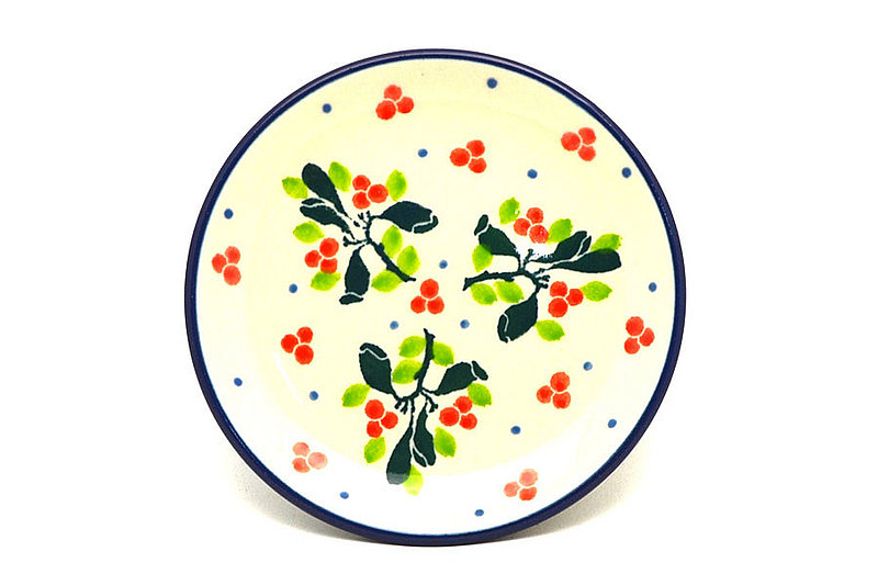 Polish Pottery Coaster - Mistletoe