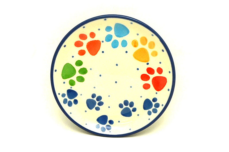 Ceramika Artystyczna Polish Pottery Coaster - Paw Prints 262-1769a (Ceramika Artystyczna)