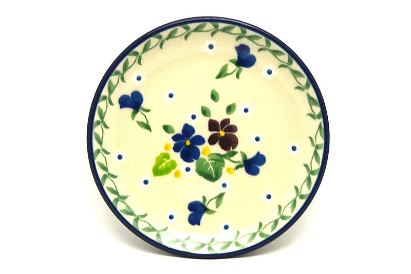 Ceramika Artystyczna Polish Pottery Coaster - Plum Luck 262-2509a (Ceramika Artystyczna)