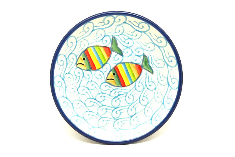Ceramika Artystyczna Polish Pottery Coaster - Rainbow Fish 262-2540a (Ceramika Artystyczna)