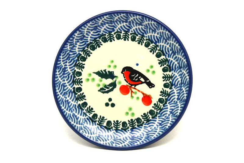 Ceramika Artystyczna Polish Pottery Coaster - Red Robin 262-1257a (Ceramika Artystyczna)