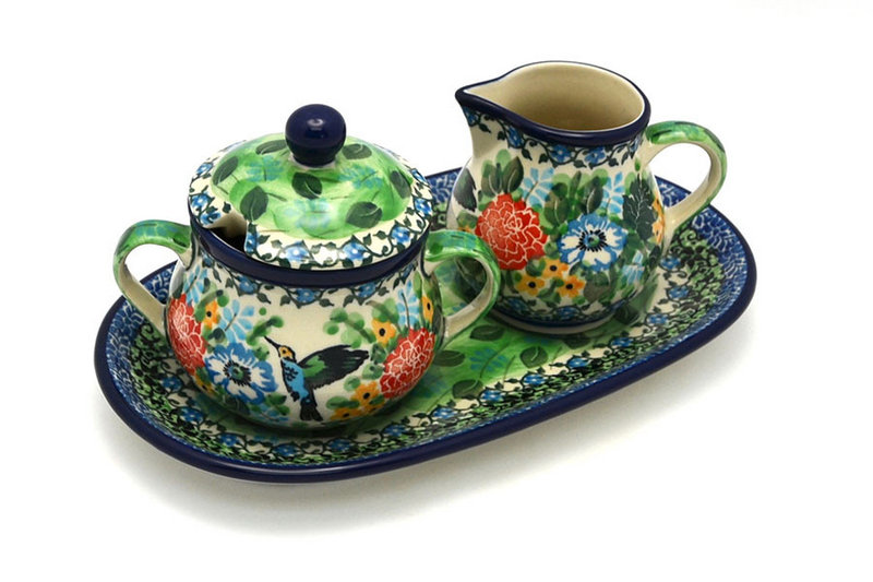Ceramika Artystyczna Polish Pottery Cream & Sugar Set - Unikat Signature U3271 422-U3271 (Ceramika Artystyczna)