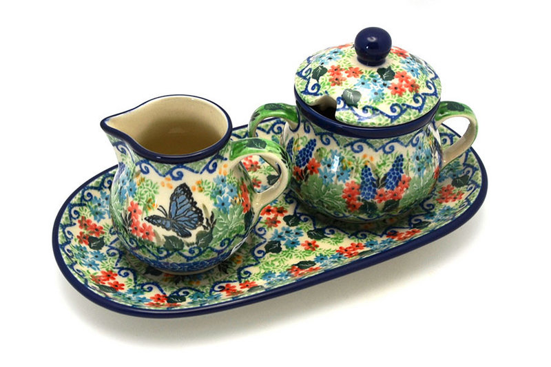 Ceramika Artystyczna Polish Pottery Cream & Sugar Set - Unikat Signature U4600 422-U4600 (Ceramika Artystyczna)