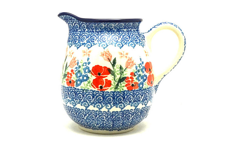 Ceramika Artystyczna Polish Pottery Creamer - 10 oz. - Whimsical Garden B84-3220a (Ceramika Artystyczna)