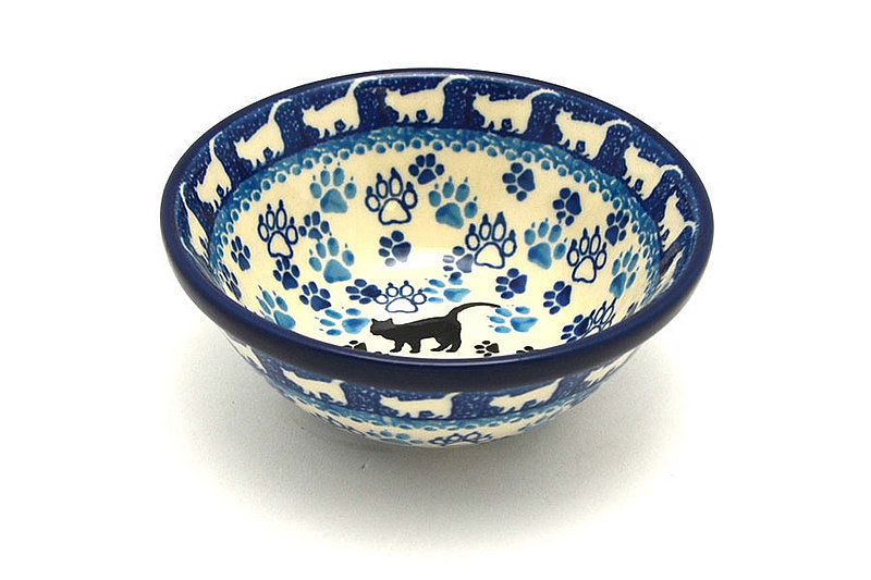 Polish Pottery Dish - Deep Food Prep - Boo Boo Kitty