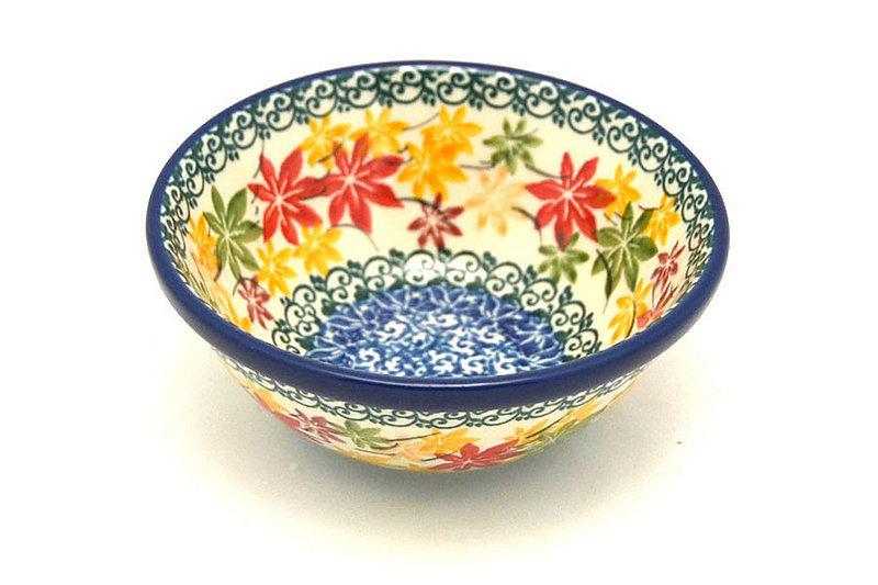 Ceramika Artystyczna Polish Pottery Dish - Deep Round Food Prep - Maple Harvest 556-2533a (Ceramika Artystyczna)