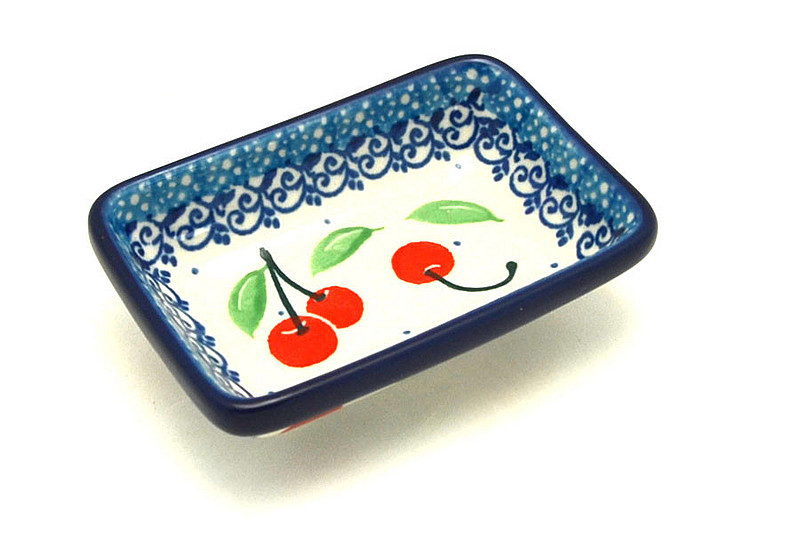 Ceramika Artystyczna Polish Pottery Dish - Rectangular Food Prep - Cherry Pie C20-2715a (Ceramika Artystyczna)