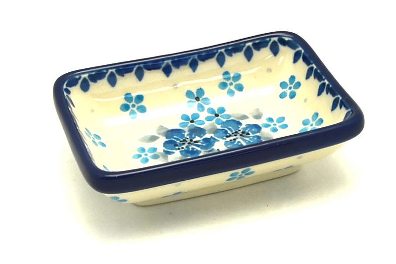 Ceramika Artystyczna Polish Pottery Dish - Rectangular Food Prep - Flax Flower C20-2642a (Ceramika Artystyczna)