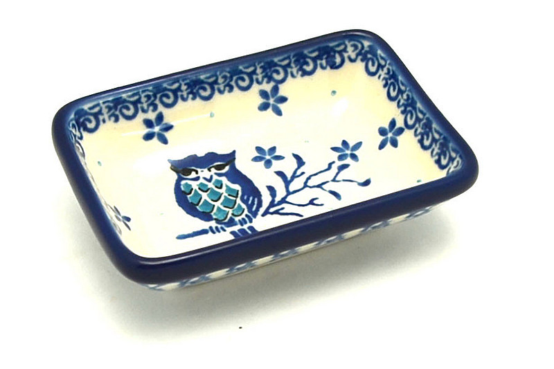 Ceramika Artystyczna Polish Pottery Dish - Rectangular Food Prep - NIght Owl C20-2796a (Ceramika Artystyczna)