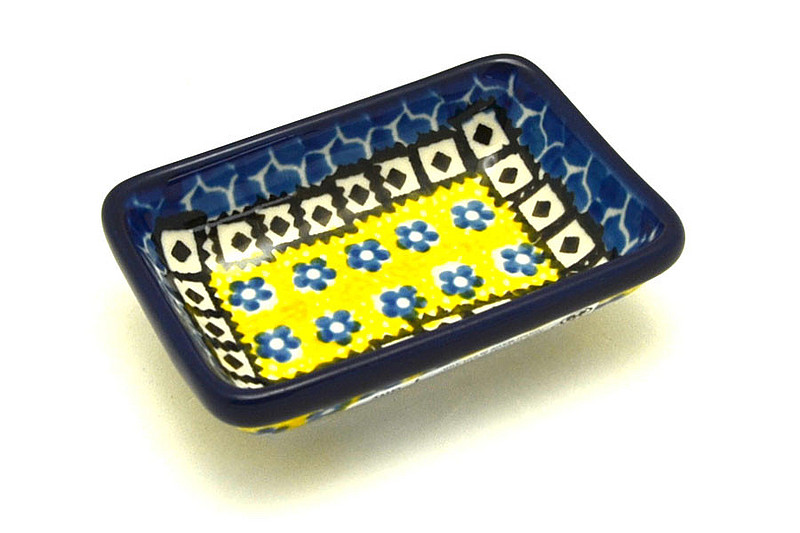 Ceramika Artystyczna Polish Pottery Dish - Rectangular Food Prep - Sunburst C20-859a (Ceramika Artystyczna)