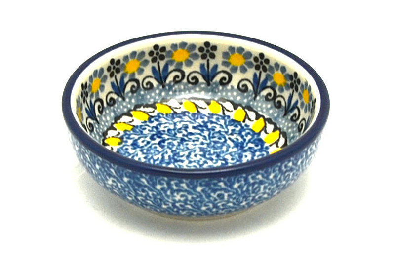 Polish Pottery Dish - Round Food Prep - Daisy Maize