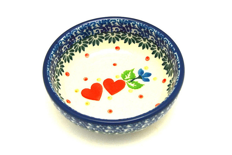 Ceramika Artystyczna Polish Pottery Dish - Round Food Prep - Sweet Hearts B88-2732a (Ceramika Artystyczna)