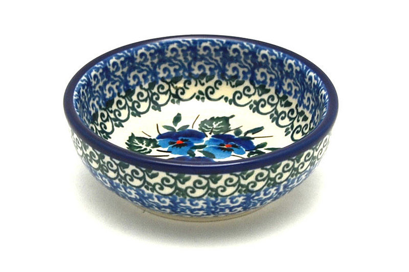 Ceramika Artystyczna Polish Pottery Dish - Round Food Prep - Winter Viola B88-2273a (Ceramika Artystyczna)