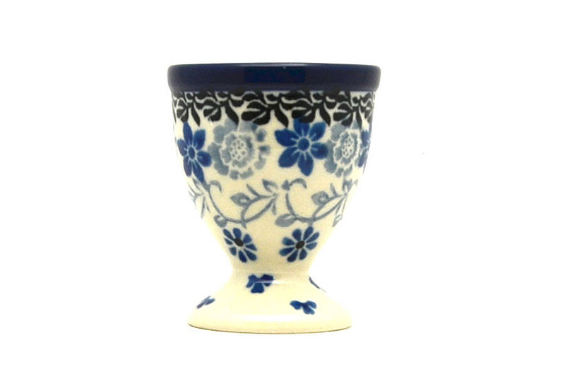 Polish Pottery Egg Cup - Silver Lace