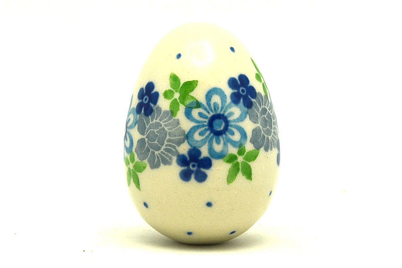 Polish Pottery Egg Figurine - Flower Works