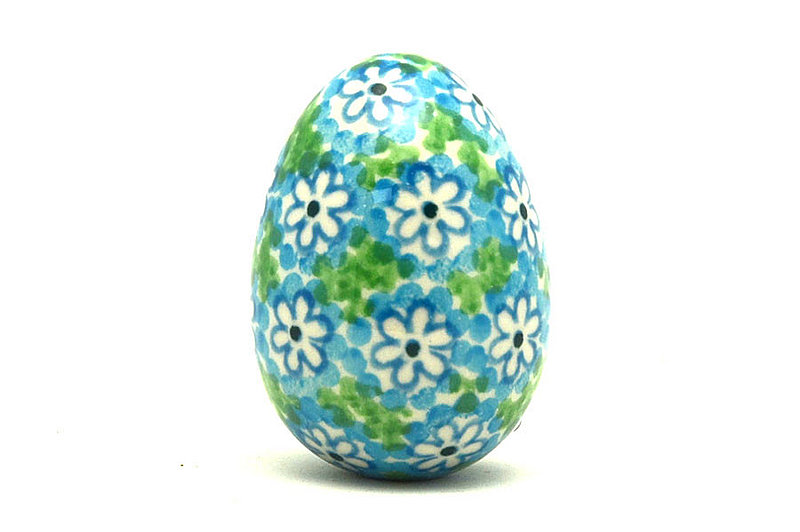 Polish Pottery Egg Figurine - Key Lime