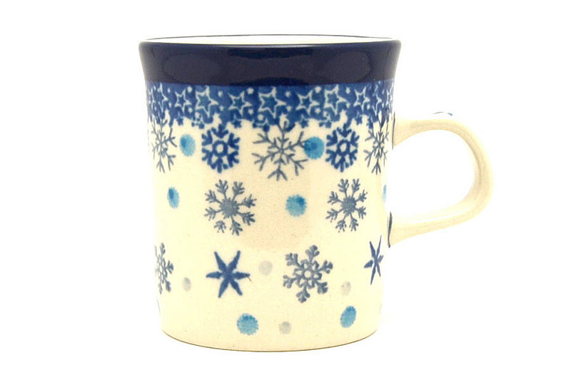 Polish Pottery Espresso Cup - 5 oz. - Silver Snow