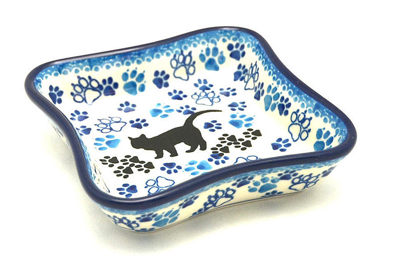 Ceramika Artystyczna Polish Pottery Fluted Dipping Dish - Boo Boo Kitty 630-1771a (Ceramika Artystyczna)