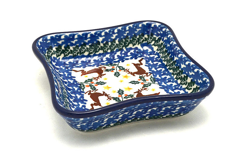 Polish Pottery Fluted Dipping Dish - Prancer